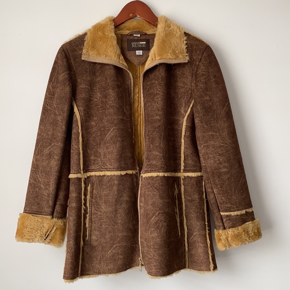 Nuage Vintage Faux Fur Zip Down Jacket